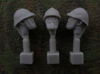 54mm French Head – Adrian Helmet with Cover and Gas Mask M2