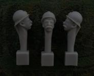 54mm French Head - Artillerie Speciale (Tank Crewman)