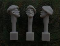 54mm French Head – Chasseurs Alpins with Beret (full beard) 