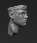 1:10th Scale German Head (for helmet) + Gas Mask Glasses 