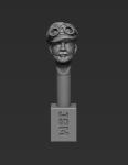 54mm German Head - Prussian Driver with Field Cap M08 & Goggles (38MTH)