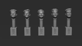 1/32nd (54mm) German Head Set with Field Cap - Set 2